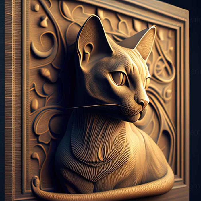 3D model Korat cat (STL)
